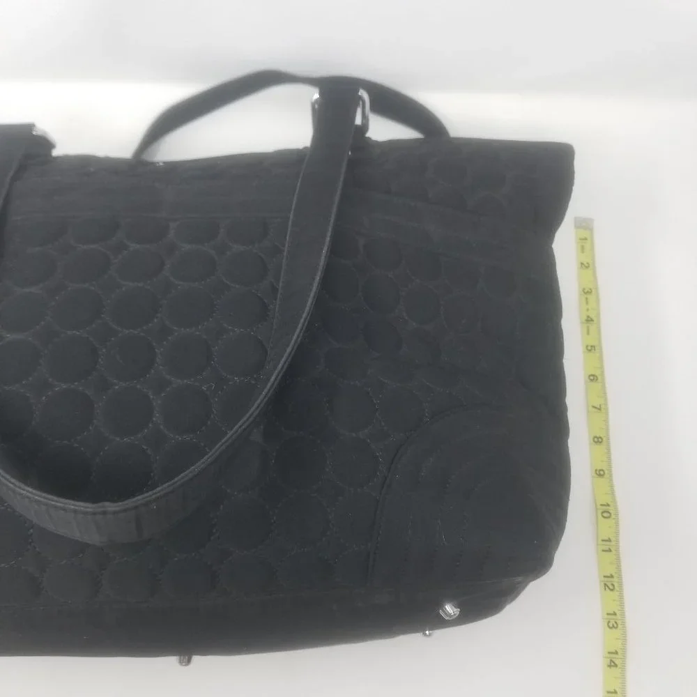Vera Bradley Ultimate Baby Quilted Performance Twill Black Diaper Bag Change Pad